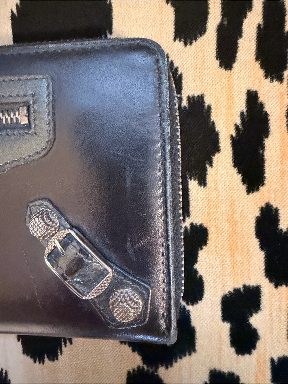 Balenciaga navy metallic continental wallet - Picture 4 of 5